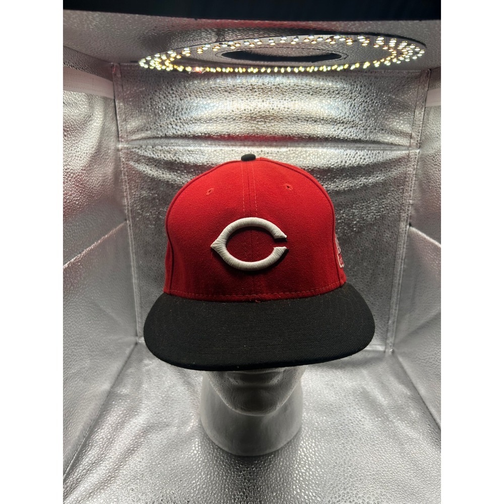 New Era 59FIFTY Cincinnati Reds 2015 All-Star Game ASG Patch Hat Red Black 7 1/2